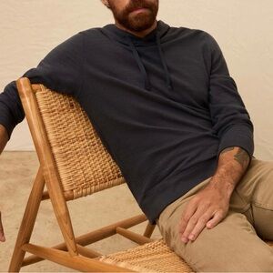 Faherty Organic Cotton Hoodie in Navy